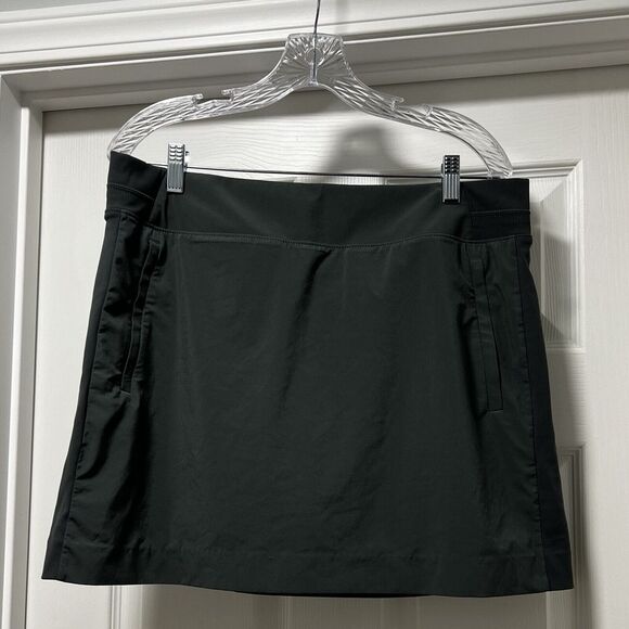 Athleta Skort Grey/Green 16.5" with zipper pockets activewear‎ women's size 16 - Picture 1 of 6